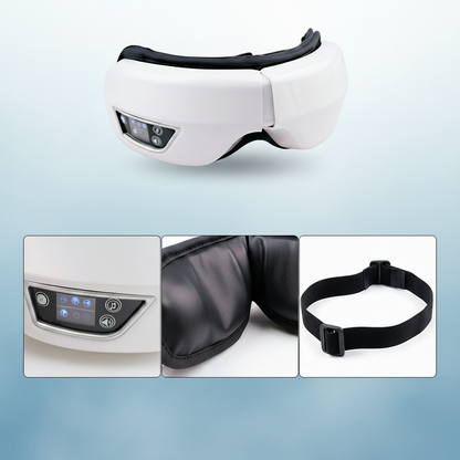 EyeZen - eye massager feature layout misty blue background